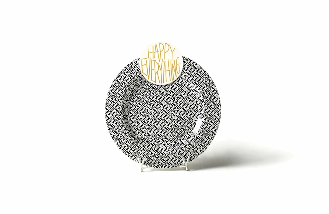 Coton Colors Black Small Dot Big Entertaining Round Platter