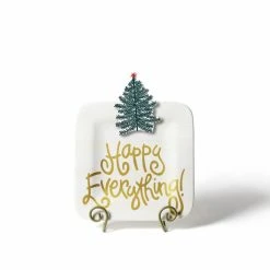 Coton Colors White Stripe Happy Everything Mini Platter Happy Everything By Coton Colors