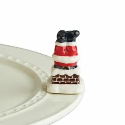 Nora Fleming Mini Santa Legs In Chimney A256